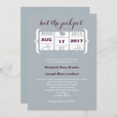 スロットマシン ウェディング インビテーション (正面/裏面)