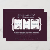 スロットマシン ウェディング インビテーション (正面/裏面)