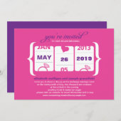 スロットマシン ウェディング インビテーション (正面/裏面)