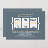 スロットマシン ウェディング インビテーション (正面/裏面)