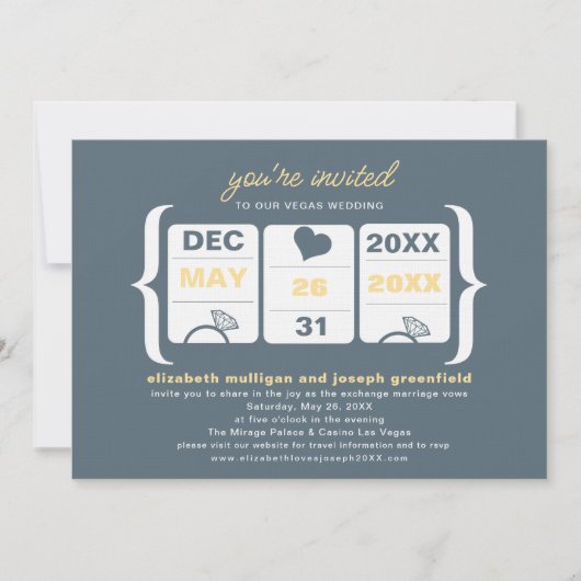 スロットマシン ウェディング インビテーション (正面)