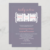 スロットマシン ウェディング インビテーション (正面/裏面)