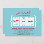 スロットマシン ウェディング インビテーション (正面/裏面)