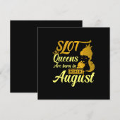 スロットマシン クイーン ８月のお誕生日 招待状 (正面/裏面)