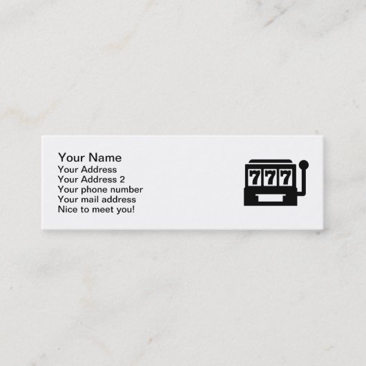 スロットマシン スキニー名刺 (正面)