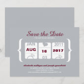 スロットマシン・セーブ・ザ・デート - 結婚式 招待状 (正面/裏面)