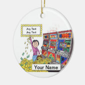 スロットマシン-女性 セラミックオーナメント (左)