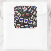 スロットマシーンリールのコラージュ スクエアシール (バッグ)