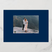 スロットモダンマシンウェディング日付フォイル請求書の保存 箔招待状 (裏面)