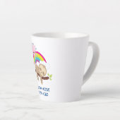 スロットモード有効おもしろいイラストレーション カフェラテマグ (右アングル)