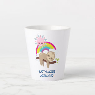 スロットモード有効おもしろいイラストレーション カフェラテマグ