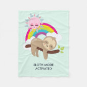 スロットモード有効おもしろいイラストレーション フリースブランケット (正面)