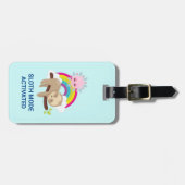 スロットモード有効おもしろいイラストレーション ラゲッジタグ (正面横)