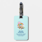 スロットモード有効おもしろいイラストレーション ラゲッジタグ (裏面縦)