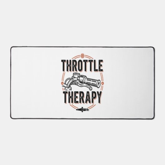 スロットルセラピーオートバイグリップ デスクマット (正面)