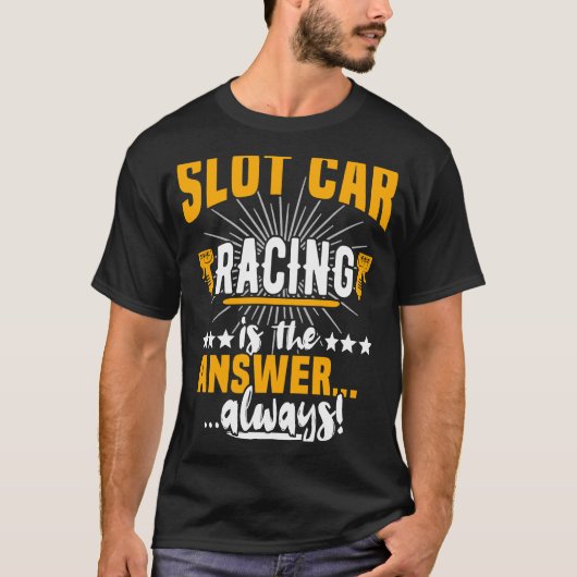スロットレーストラックレーストラックハンドコントローラスロットカー Tシャツ (正面)