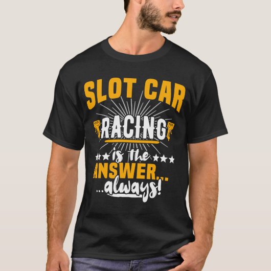 スロットレーストラックレーストラックハンドコントローラスロットカー Tシャツ (正面)