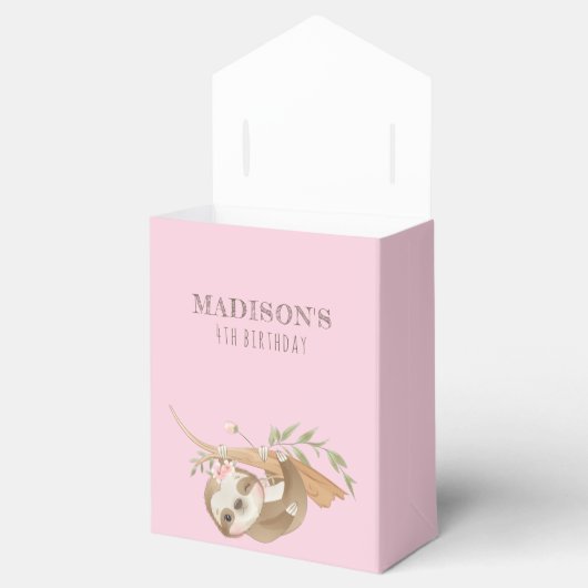 スロッパーソナライズされたスガール誕生日ありがとう フェイバーボックス (オープン)