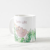 スロッパーソナライズされたスライフ コーヒーマグカップ (正面左)