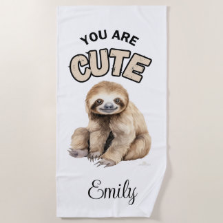 スロッパーソナライズされたトビーチタオル ビーチタオル