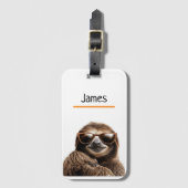 スロッパーソナライズされたト ラゲッジタグ (正面縦)