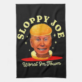 スロッピージョーバイデン氏アンチ社長 キッチンタオル (縦)