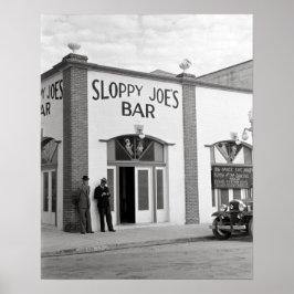 スロッピー・ジョーズバー、1938年。ヴィンテージ写真 ポスター