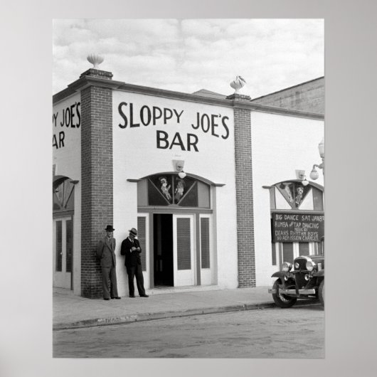 スロッピー・ジョーズバー、1938年。ヴィンテージ写真 ポスター (正面)