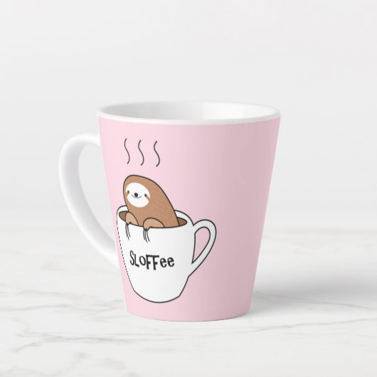 スロッフ・コーヒー・ナマケモノの動物 カフェラテマグ (左アングル)