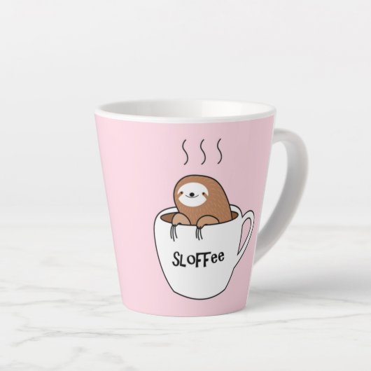 スロッフ・コーヒー・ナマケモノの動物 カフェラテマグ (右アングル)