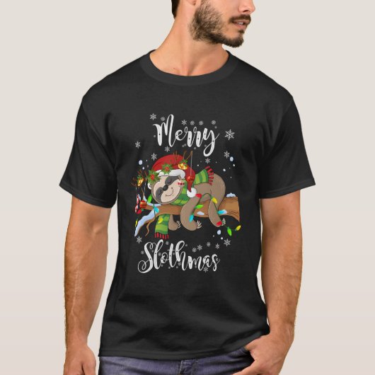 スロッメリーマスTシャツクリスマスパジャマ Tシャツ (正面)