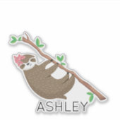 スロッモノグラムのトの女のパーソナライズされた子 シール (正面)