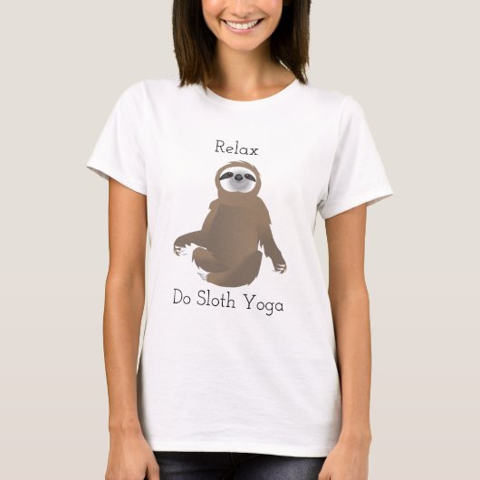 スロッリラックスス・ヨガ Tシャツ (正面)