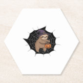 スロッ不気味スハロウィーンおもしろい – かわいいトリックまたはトリートA ペーパーコースター (正面)