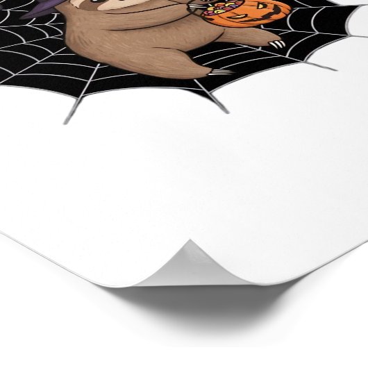 スロッ不気味スハロウィーンおもしろい – かわいいトリックまたはトリートA ポスター (角)