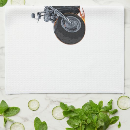 スロッ不気味トバイライドハロウィーンバイクもしくは自転車に乗る人おもしろいC キッチンタオル (折り畳み)