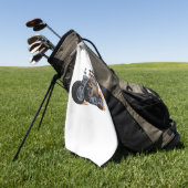 スロッ不気味トバイライドハロウィーンバイクもしくは自転車に乗る人おもしろいC ゴルフタオル (グリーン)