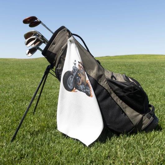 スロッ不気味トバイライドハロウィーンバイクもしくは自転車に乗る人おもしろいC ゴルフタオル (グリーン)