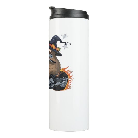 スロッ不気味トバイライドハロウィーンバイクもしくは自転車に乗る人おもしろいC タンブラー (回転右)