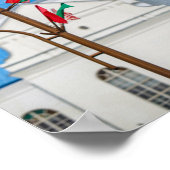 スロニムベラルーシ国旗の町の建築教会 ポスター (角)