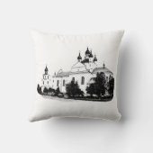 スロニム ベラルーシ 建築 教会が好き クッション (裏面)