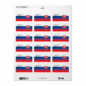 スロバカスタムキア国旗のラベル ラベル (フルシート)