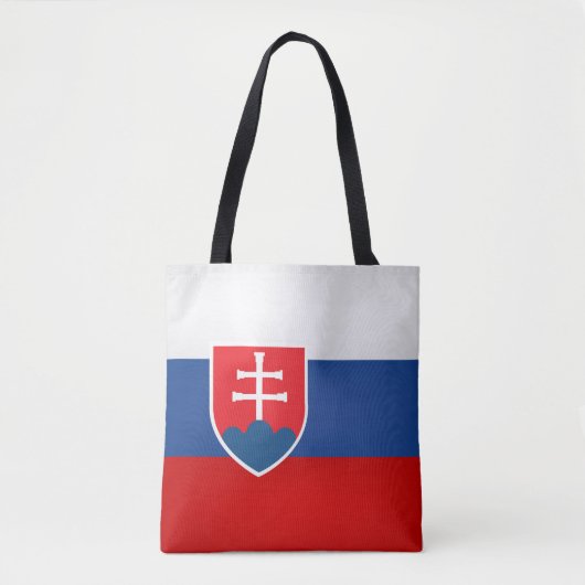 スロバカッコいいキア国旗ファッション トートバッグ (正面)