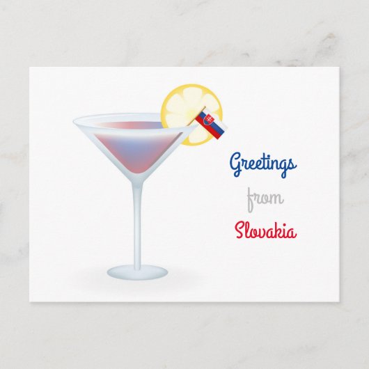 スロバキアからの挨拶カクテルホリデー葉書 シーズンポストカード (正面)