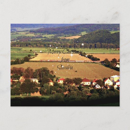 スロバキアのカスタムデザインからメリークリスマス シーズンポストカード (正面)