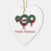 スロバキアのクリスマス2 セラミックオーナメント (左)