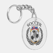 スロバキアのサッカー2016ファンのギア キーホルダー (正面左)