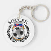 スロバキアのサッカー2016ファンのギア キーホルダー (裏面)