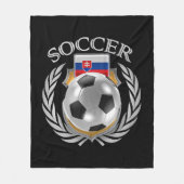 スロバキアのサッカー2016ファンのギア フリースブランケット (正面)