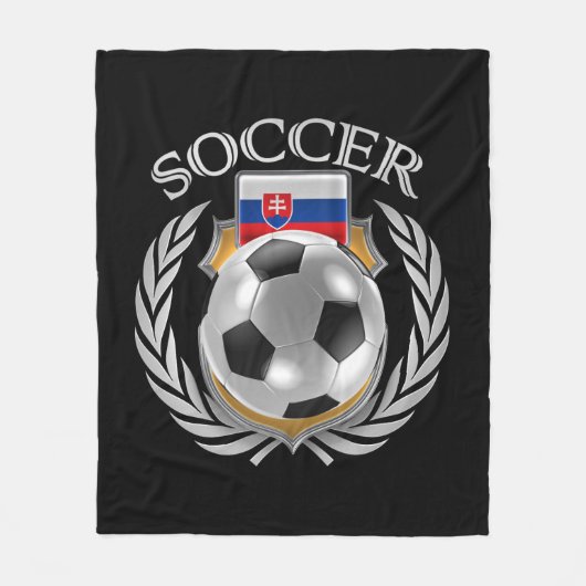 スロバキアのサッカー2016ファンのギア フリースブランケット (正面)